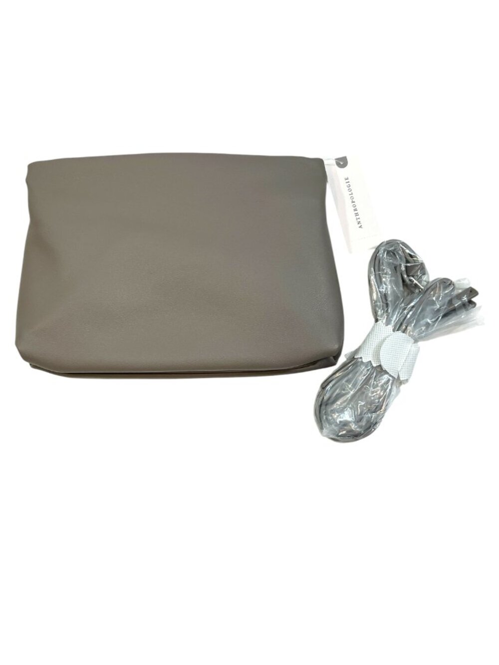 Anthropologie Cinched Faux Leather Clutch New $78